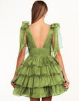 KissDress Trendy A-Line Royal Blue Tiered Homecoming Dress with Bow | Crafted from durable polyester, the V-neckline frames your face beautifully. Shine bright on your special night in this comfortable and luxurious dress.