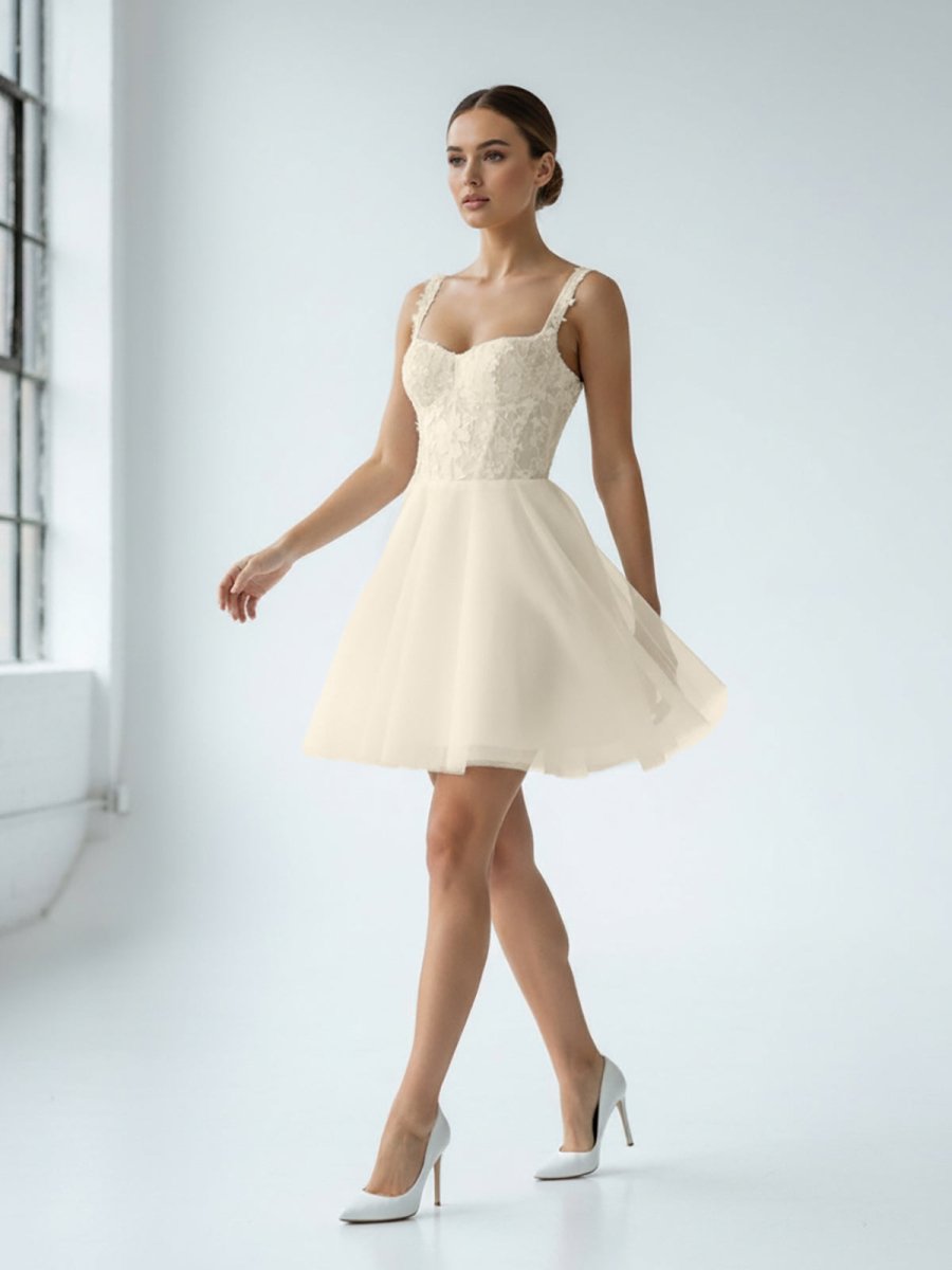 KissDress-Kalina Elegant A-Line Sweetheart Wedding Dress With Lace