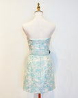 Pink Sheath Strapless Short Homecoming Dress With Belt