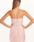 Pink Sheath Strapless Short Homecoming Dress With Belt