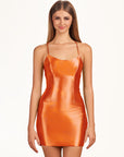 Turquoise Spaghetti Straps Satin Bodycon Homecoming Dress