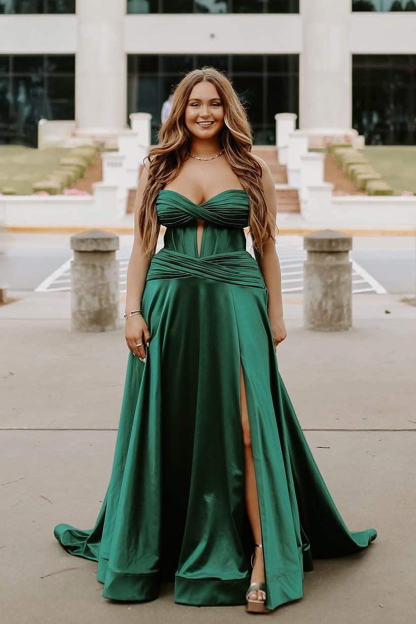 Sweetheart Burgundy Keyhole A Line Long Prom Dress