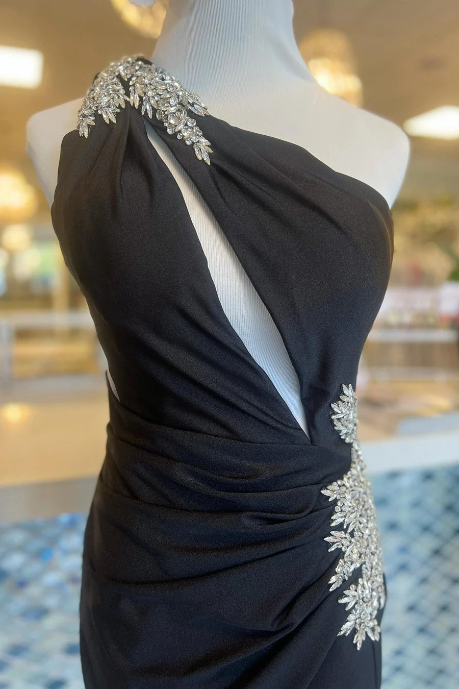 Sheath One Shoulder Pleated Satin Homecoming Dress