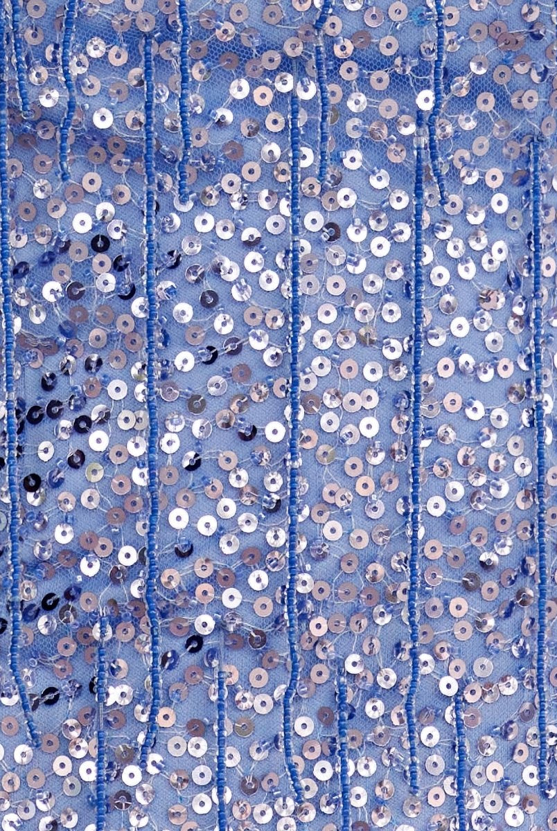 Violet |One Shoulder Sequins Homecoming Dress with Sleeve - KissProm