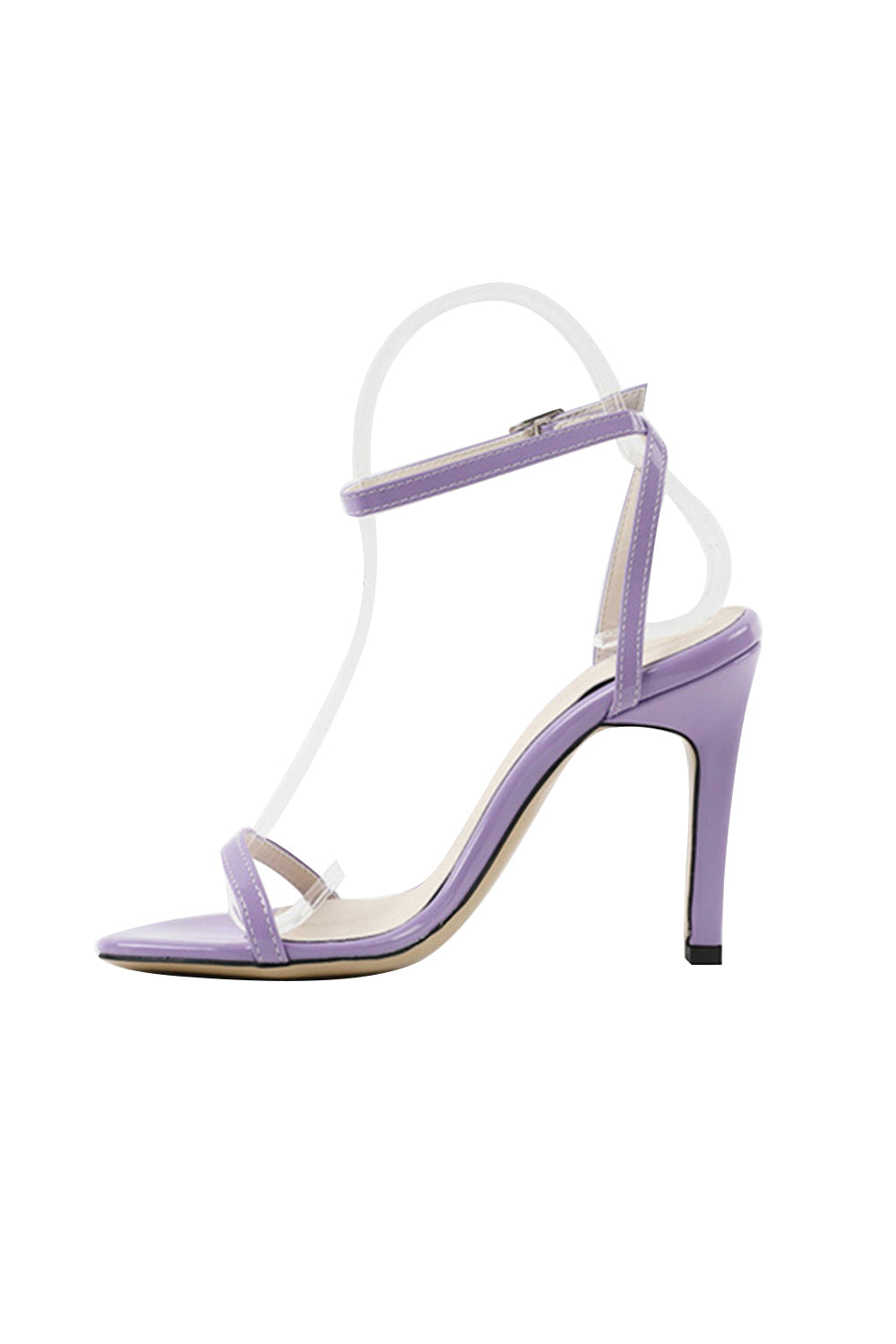 Outdoor Peep Toe Stiletto Heel Shoes With Buckle Ankle Strap