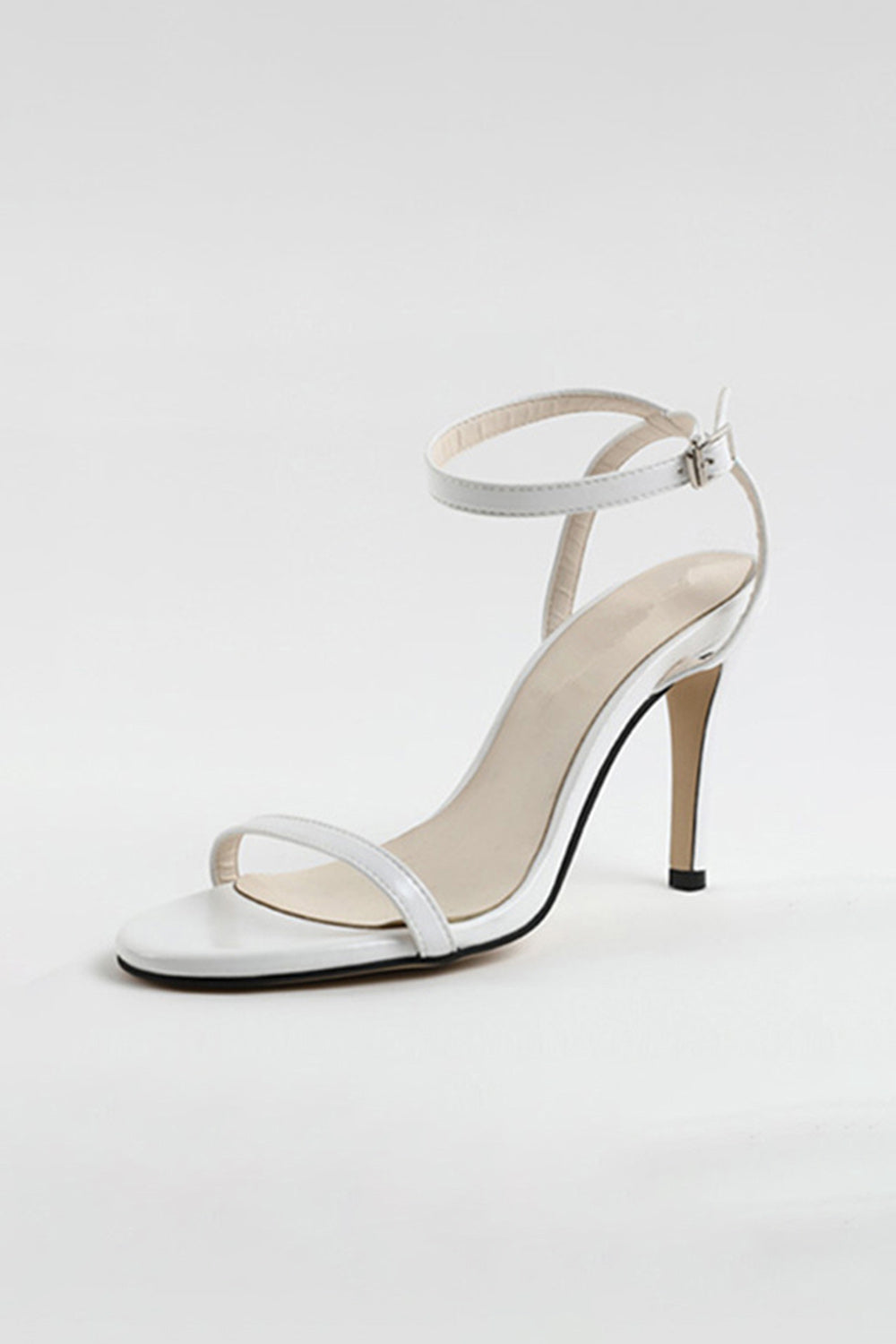 Outdoor Peep Toe Stiletto Heel Shoes With Buckle Ankle Strap
