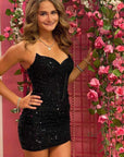 Sweetheart Bodycon Sequins Homecoming Dress
