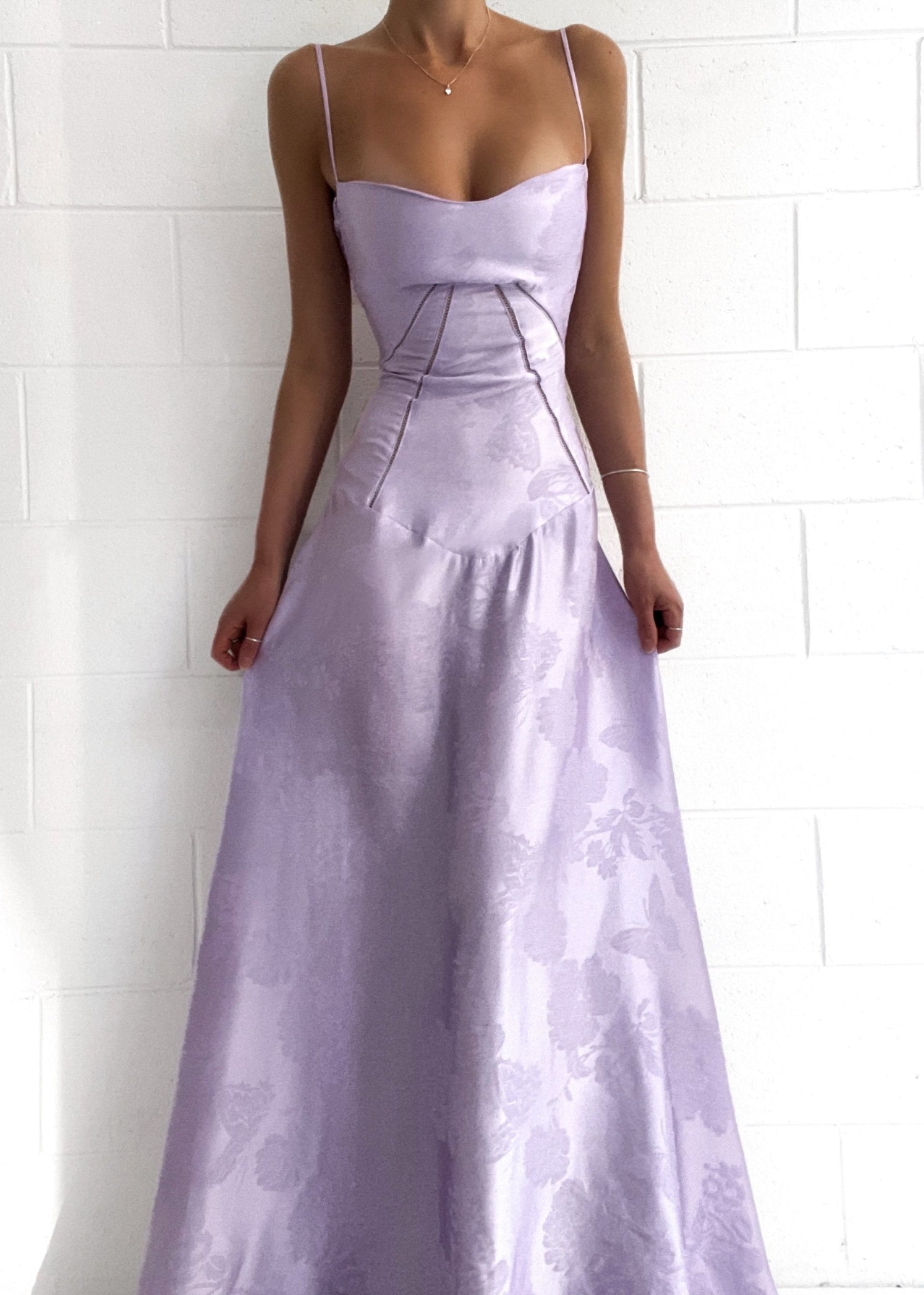 Mermaid Lavender Spaghetti Straps Prom Dress
