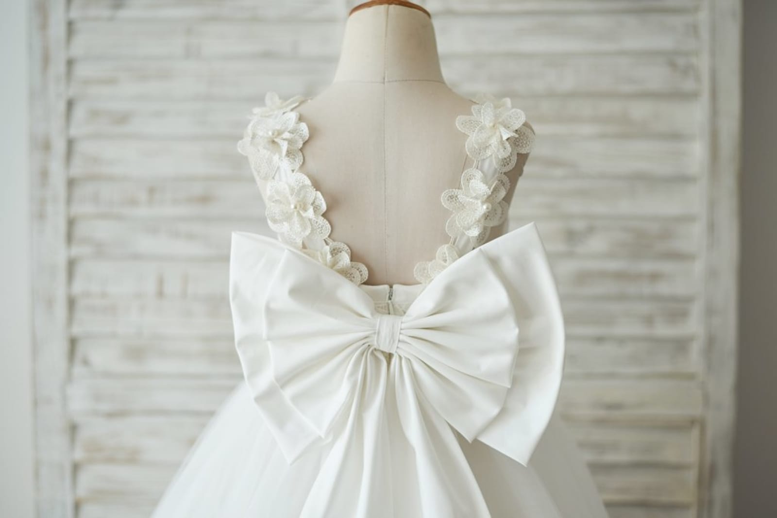 Milly Lace Tulle V Back Flower Girl Dress