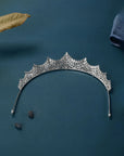 Silver Majestic Vine Crowns with Rhinestone