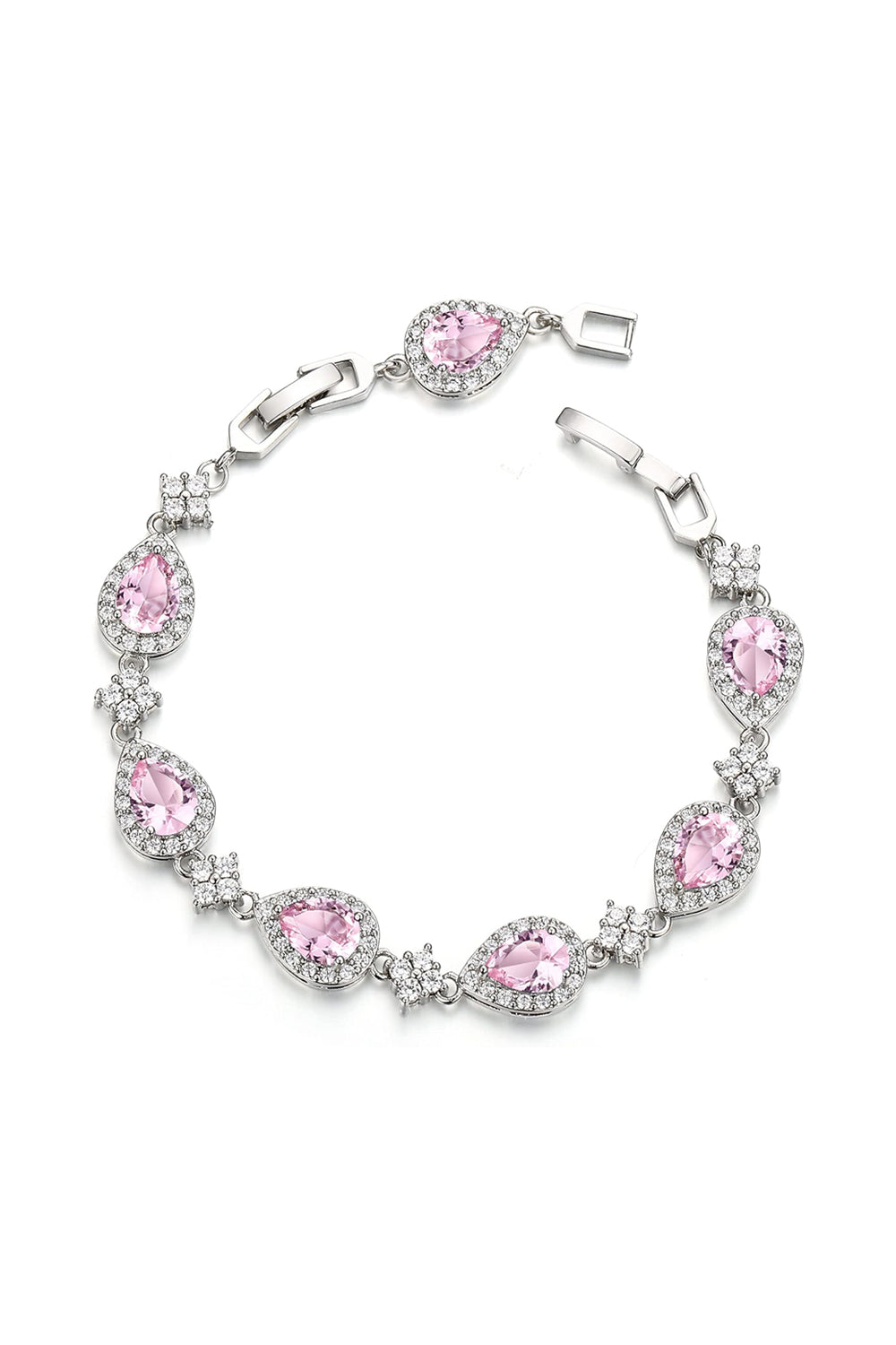 Black Zirconia Classic Teardrop Tennis Bracelets with Rhinestone