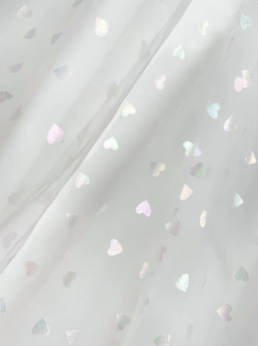 Mint Green Corset Bow Straps Tulle Glitter Hearts Ankle Length Prom Dress