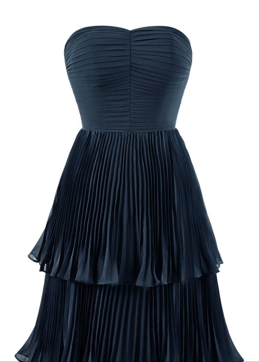 Khalani | Strapless Emerald Green Ruffle Multi - Layer Long Prom Dress - KissProm