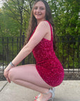 Tight Sequins One Shoulder Homecoming Dress