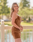 Strapless Velvet Bodycon Corset Short Homecoming Dresses