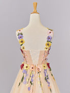 Quinta |A line Tulle Homecoming Dress with 3D Flowers - KissProm