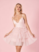 Layla | A - Line Deep V Neck Tiered Short Homecoming Dress - KissProm