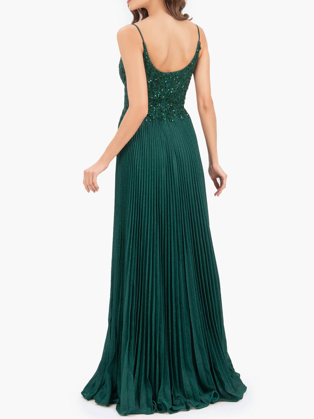 A-line Floor Length Glitter Jersey Prom Dress with Appliques and Sequins