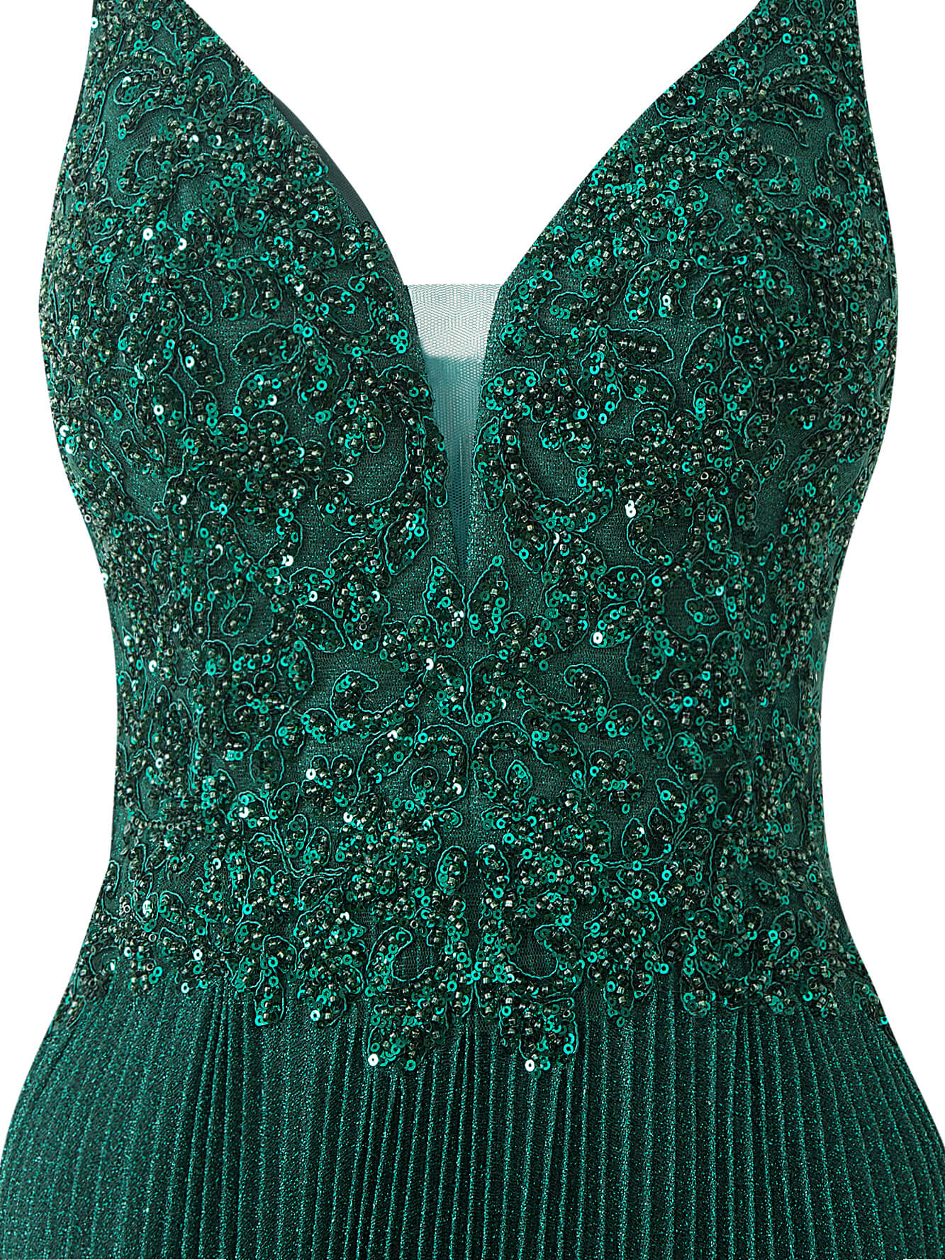 A-line Floor Length Glitter Jersey Prom Dress with Appliques and Sequins