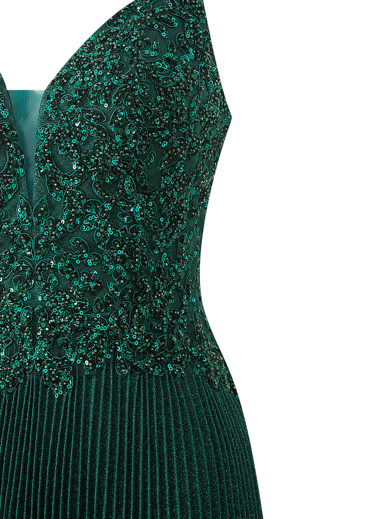 A-line Floor Length Glitter Jersey Prom Dress with Appliques and Sequins