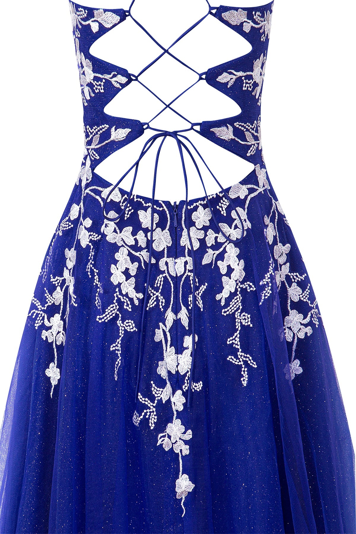 Aline Short Glitter Tulle Homecoming Dress with Appliques