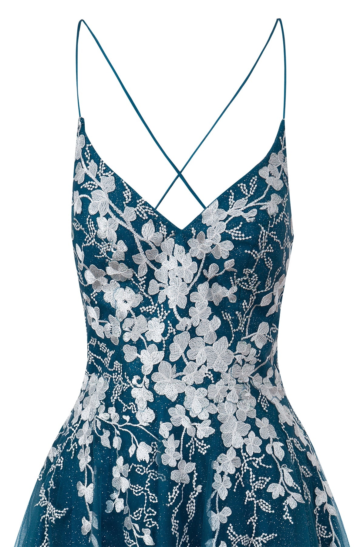 Aline Short Glitter Tulle Homecoming Dress with Appliques