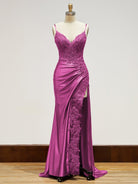 Beatrice | Sheath Black Long Appliques Prom Dress - KissProm