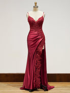 Beatrice | Sheath Black Long Appliques Prom Dress - KissProm