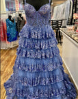 Princess Off the Shoulder Sequined Lace Prom Dress