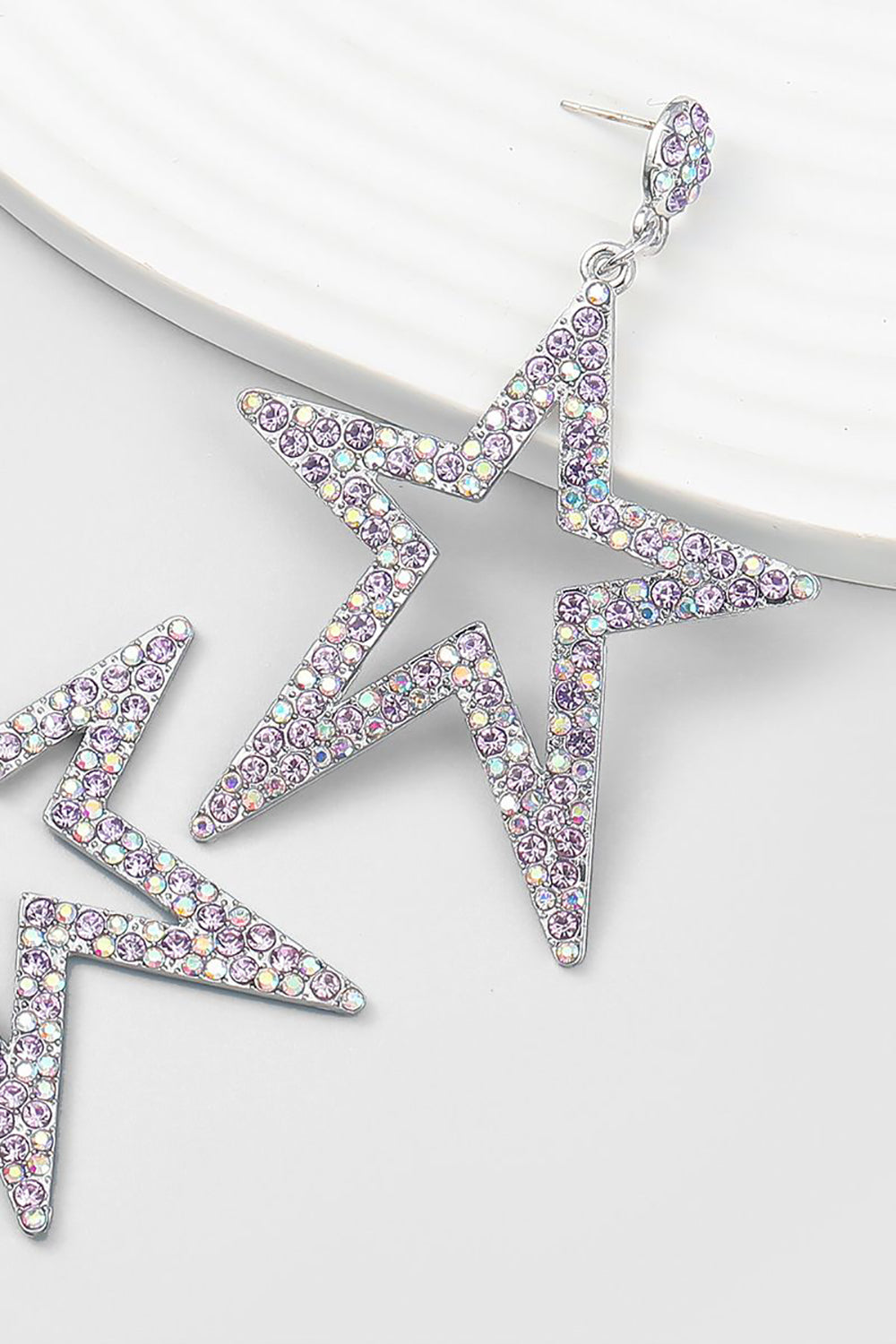 Five-Pointed Star Beaded Earrings