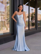 Kimia | Cute Mermaid Scoop Neck Satin Long Prom Dress - KissProm