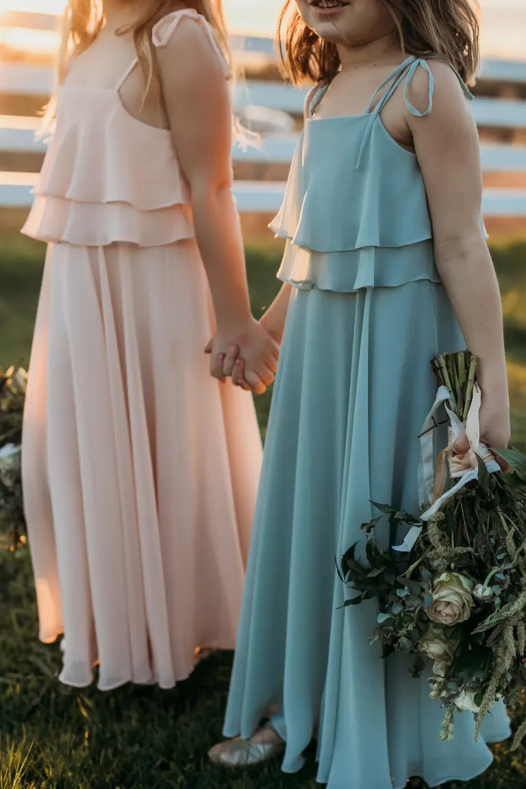 Layla Spaghetti Straps Chiffon Flower Girl Dress