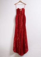 Kairi |Mermaid Spaghetti Straps Appliques Prom Dress with Slit - KissProm