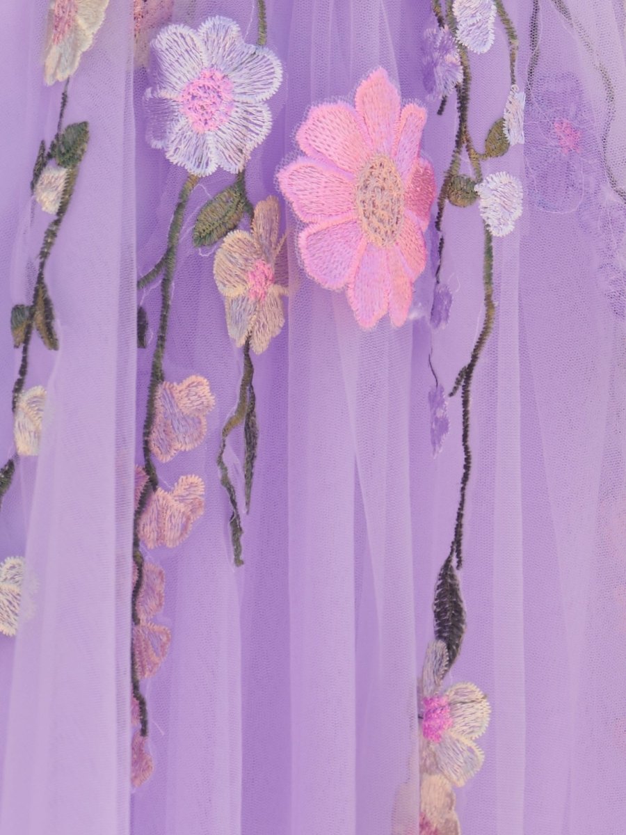 Janeka | A - Line Lavender Bloom Mini Homecoming Dress - KissProm