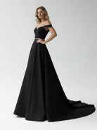 KissDress-A-Line Off the Shoulder Beaded Wedding Dress