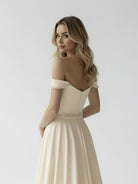 KissDress-A-Line Off the Shoulder Beaded Wedding Dress