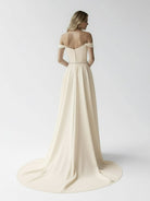 KissDress-A-Line Off the Shoulder Beaded Wedding Dress