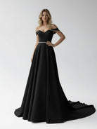 KissDress-A-Line Off the Shoulder Beaded Wedding Dress