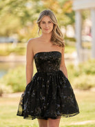 Ivette | A - Line Red Short Homecoming Dress with Sequins - KissProm
