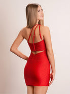 Addison | Sheath One Shoulder Red Short Homecoming Dress With Beading - KissProm