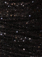 Alithia | Black - Sheath V Neck Sequined Homecoming Dresses with Puffed Sleeves - KissProm