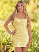 Amari | Sky Blue Bodycon Lace Homecoming Dress with Beading - KissProm
