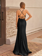 Elisabeth | Mermaid Spaghetti Straps Jersey Prom Dress with Slit - KissProm