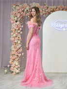 Elaina |Mermaid Deep V Neck Feather Lace Long Prom Dress - KissProm