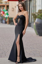Brylee| Sweetheart Satin Mermaid Long Prom Dress - KissProm
