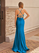Elisabeth | Mermaid Spaghetti Straps Jersey Prom Dress with Slit - KissProm