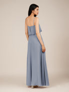 KissDress-Branwyn Twilight A Line V Neck Chiffon Long Bridesmaid Dress with Ruffles