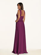 KissDress-Breona Fig A Line Chiffon Off the Shoulder Twisted Long Bridesmaid Dress