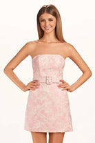 Amaryllis | Sheath Strapless Short Homecoming Dress - KissProm