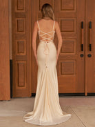 Fernanda |Mermaid Spaghetti Straps Satin Prom Dress - KissProm